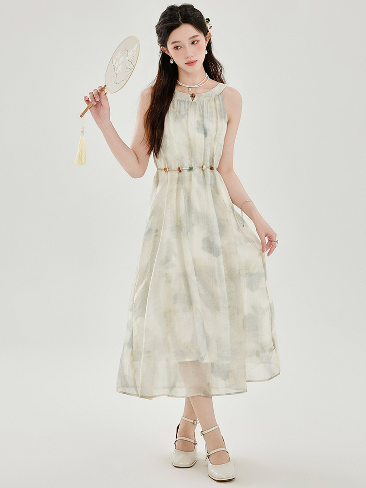 French Style Two-Piece Cami Dress Set Women Summer Slimming Midi Dress - Image 2