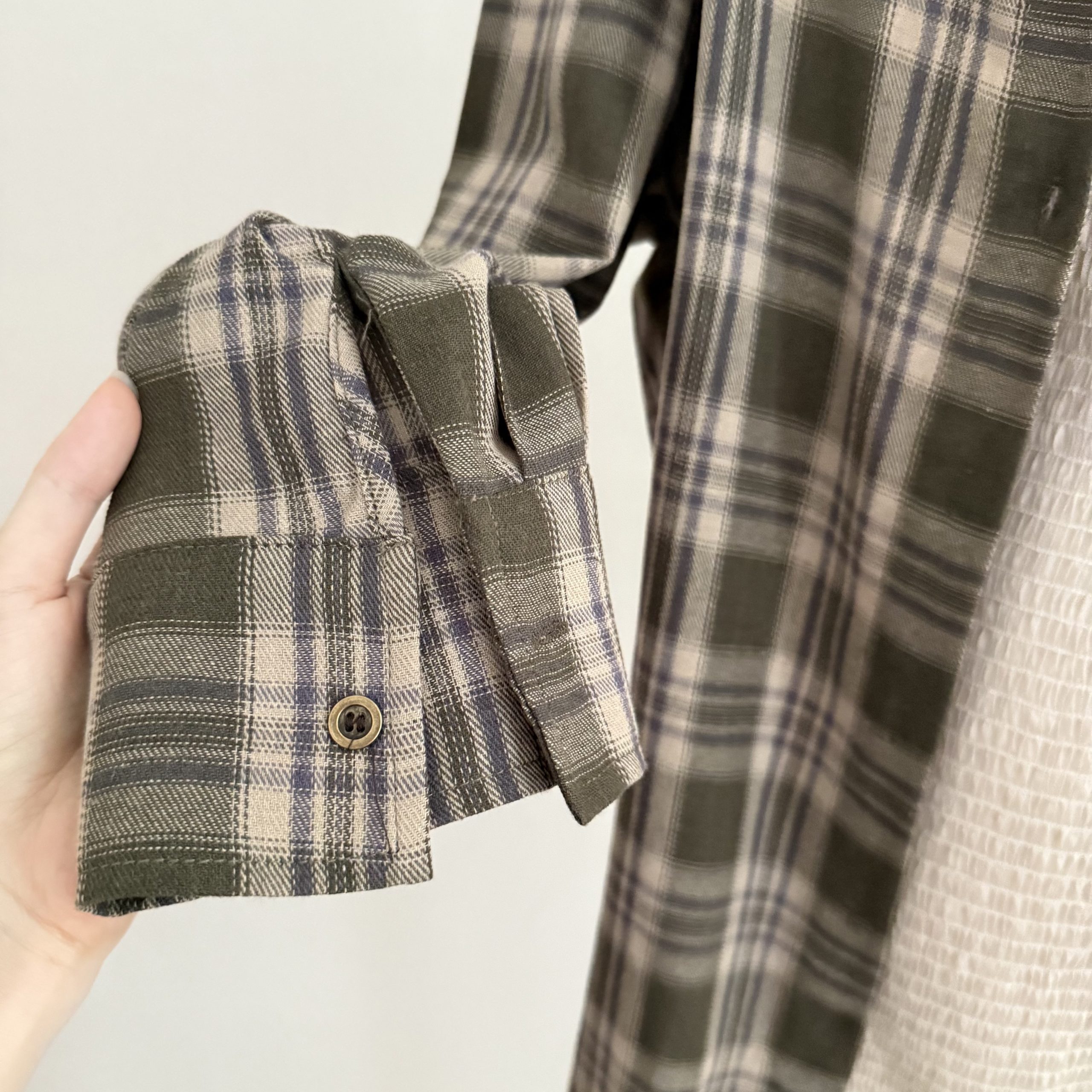 Women's Plaid Long Sleeve Shirt Summer Sun Protection Top - Image 5