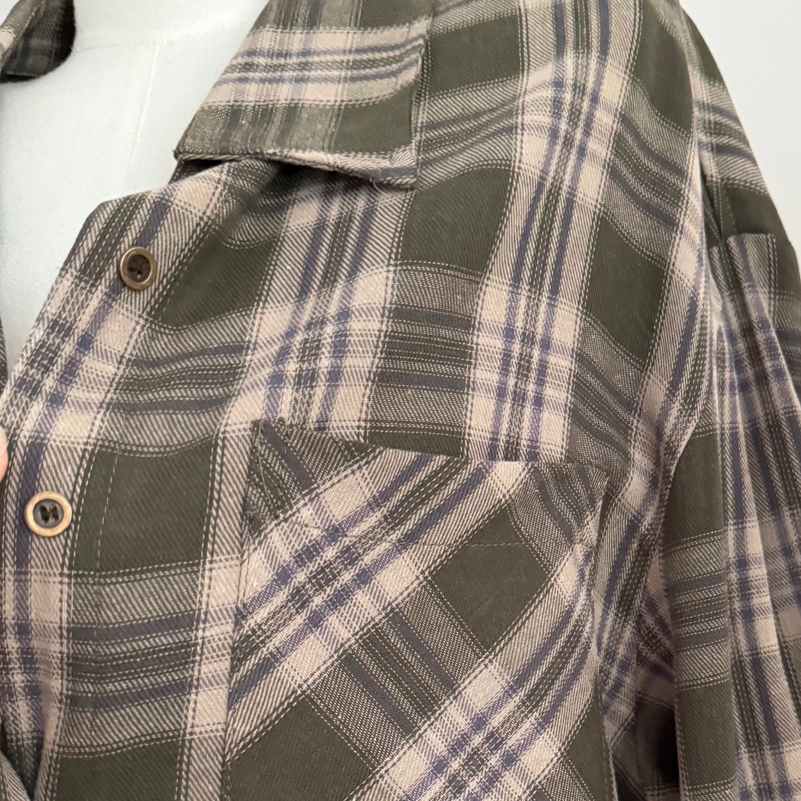 Women's Plaid Long Sleeve Shirt Summer Sun Protection Top - Image 4