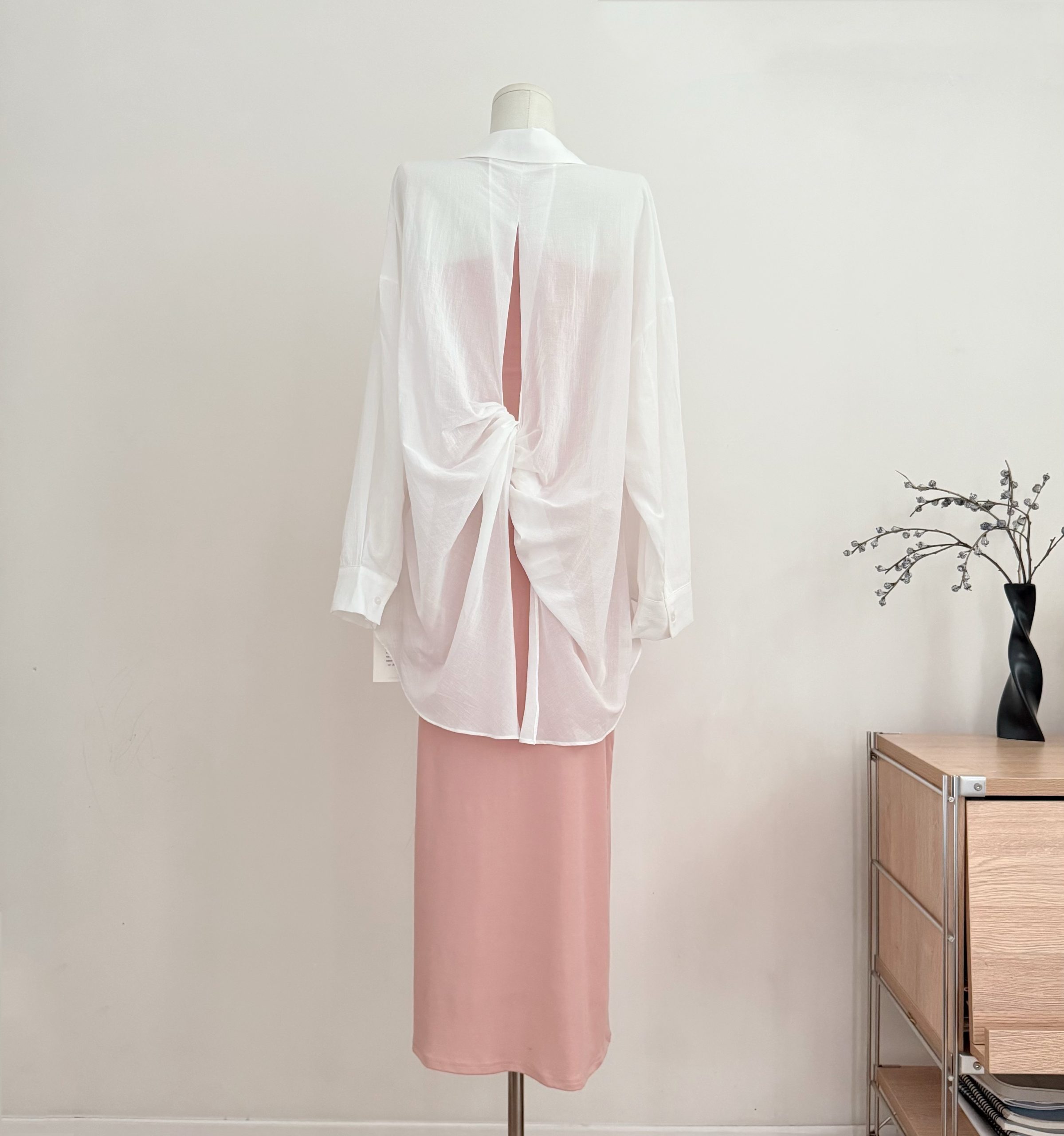 Women's Loose Tie-Waist Linen Tencel Shirt Summer Casual Top - Image 2