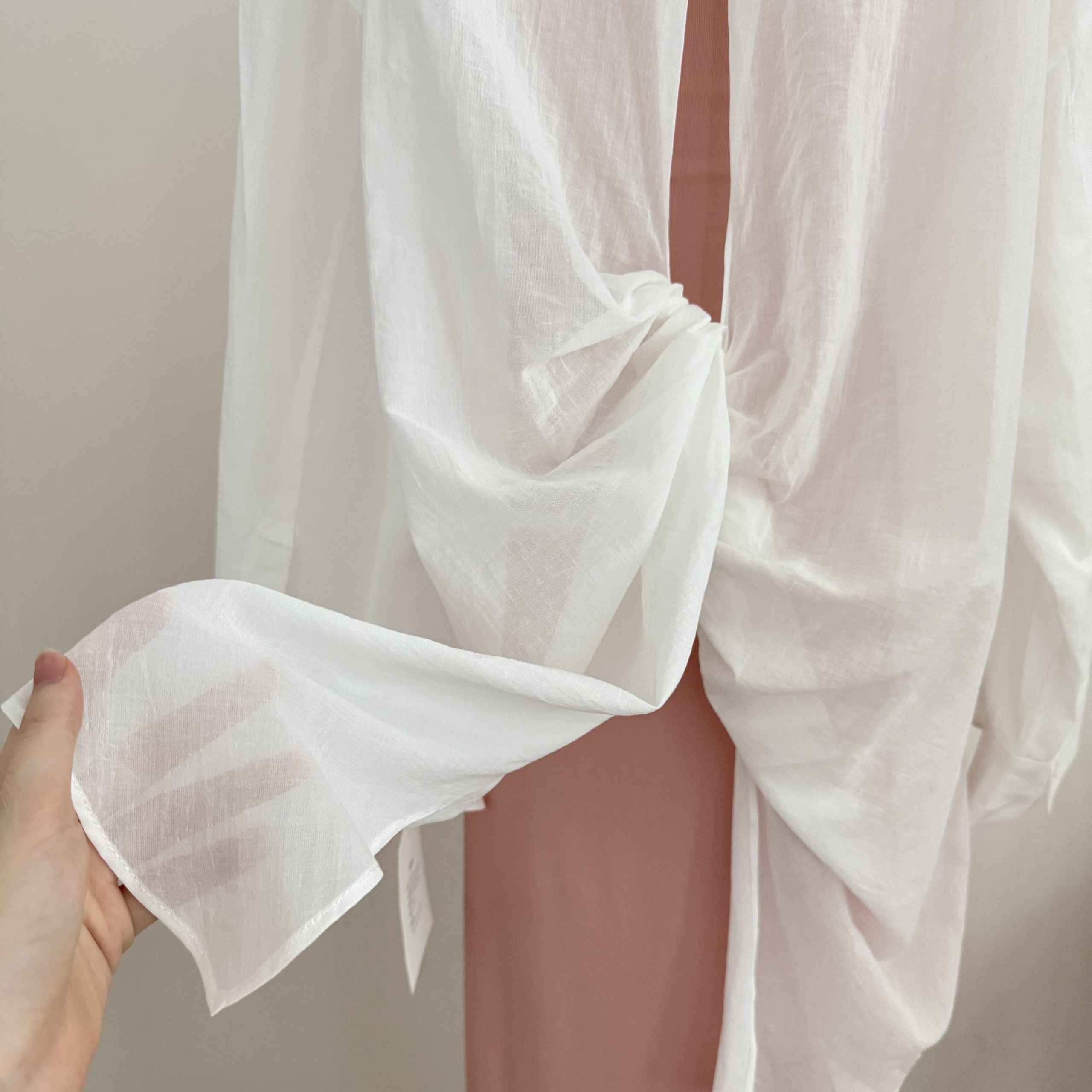 Women's Loose Tie-Waist Linen Tencel Shirt Summer Casual Top - Image 5