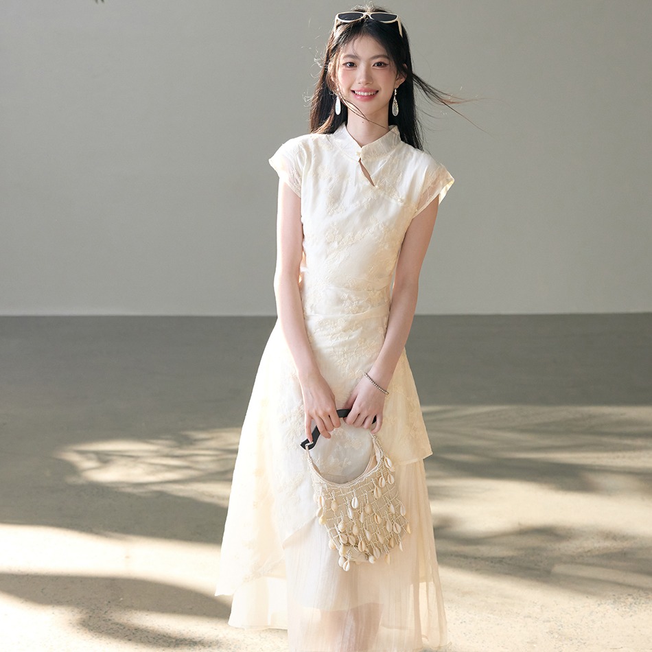 New Chinese Style Zen Embroidered Qipao Dress Summer Modified Cheongsam - Image 5