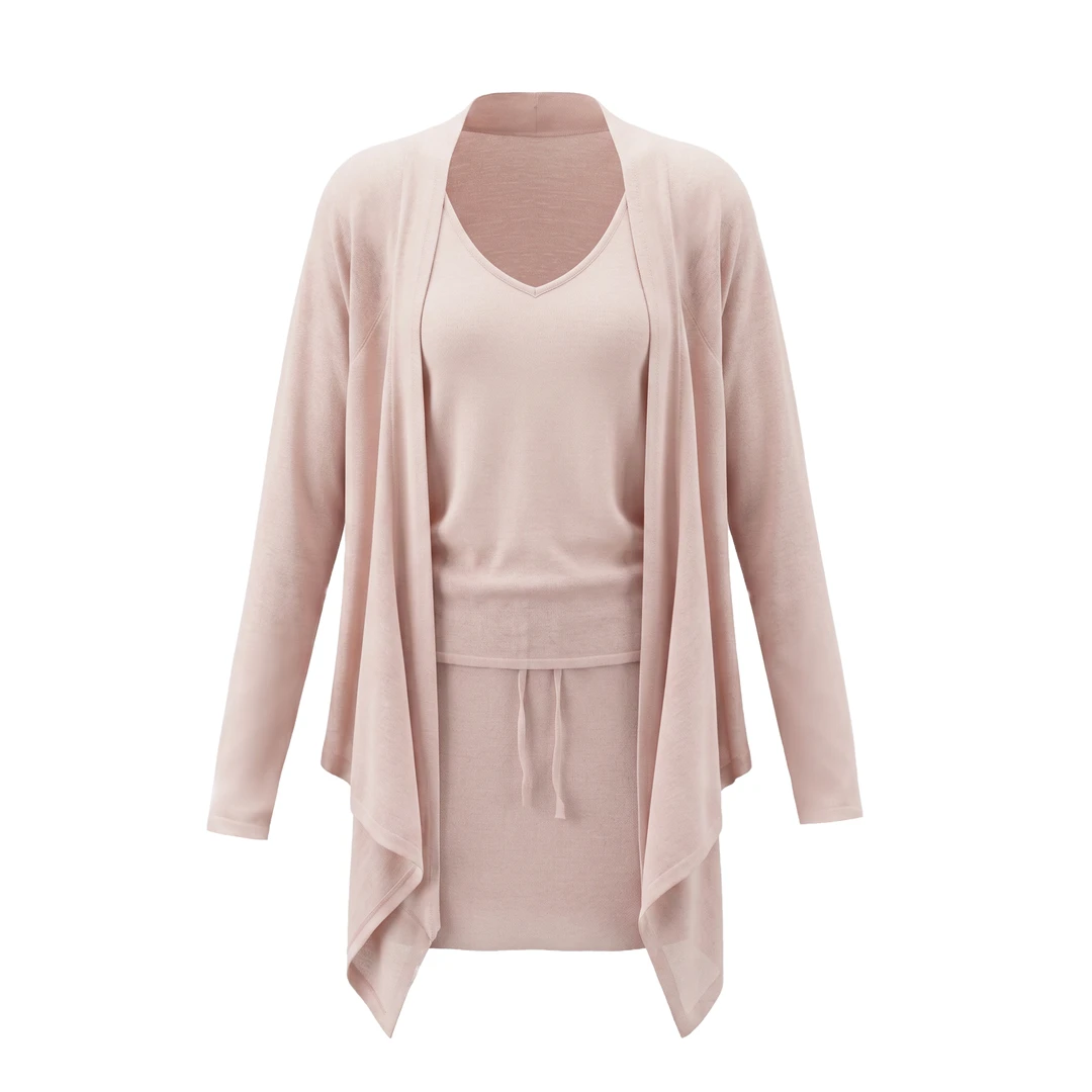 High Waist Lace-Up Three-Piece Set Skin-Friendly Breathable Spring Summer Outfit Goddess Temperament Slimming Skirt Set - Image 5